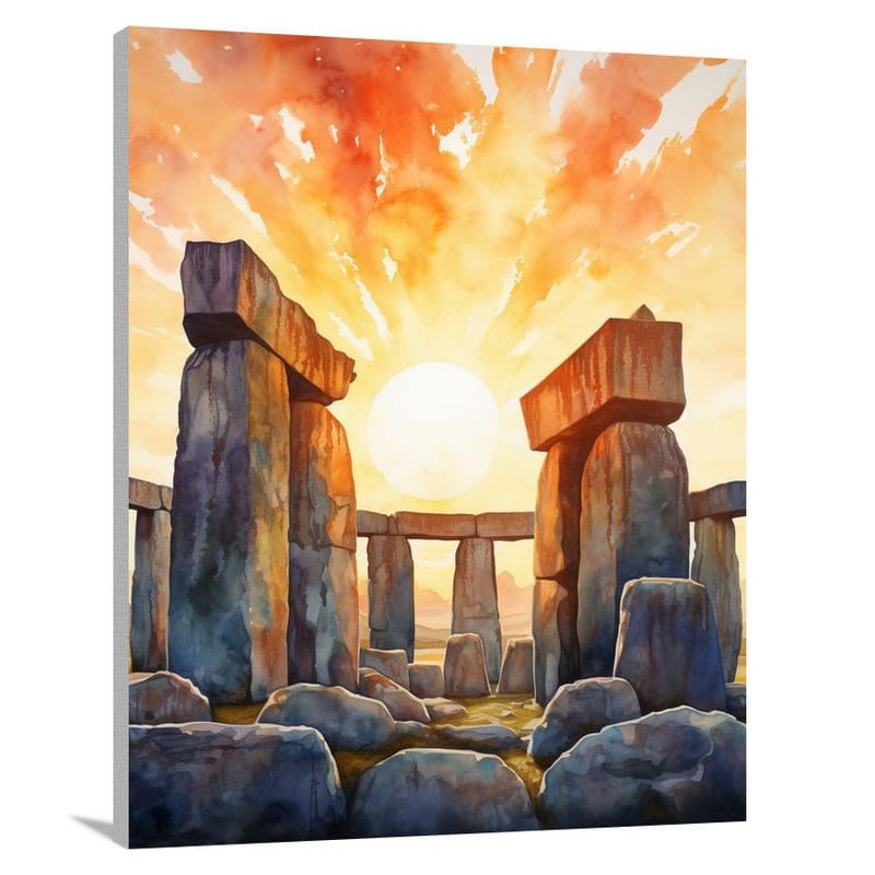 Stonehenge Illumination - Canvas Print