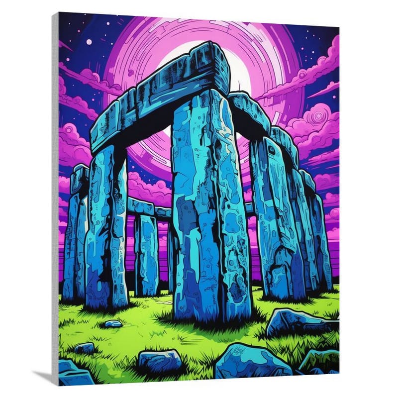 Stonehenge's Symmetrical Majesty - Canvas Print