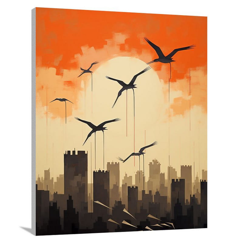 Stork's Flight - Canvas Print