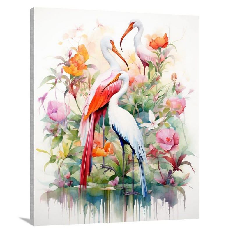 Stork's Paradise - Watercolor - Canvas Print