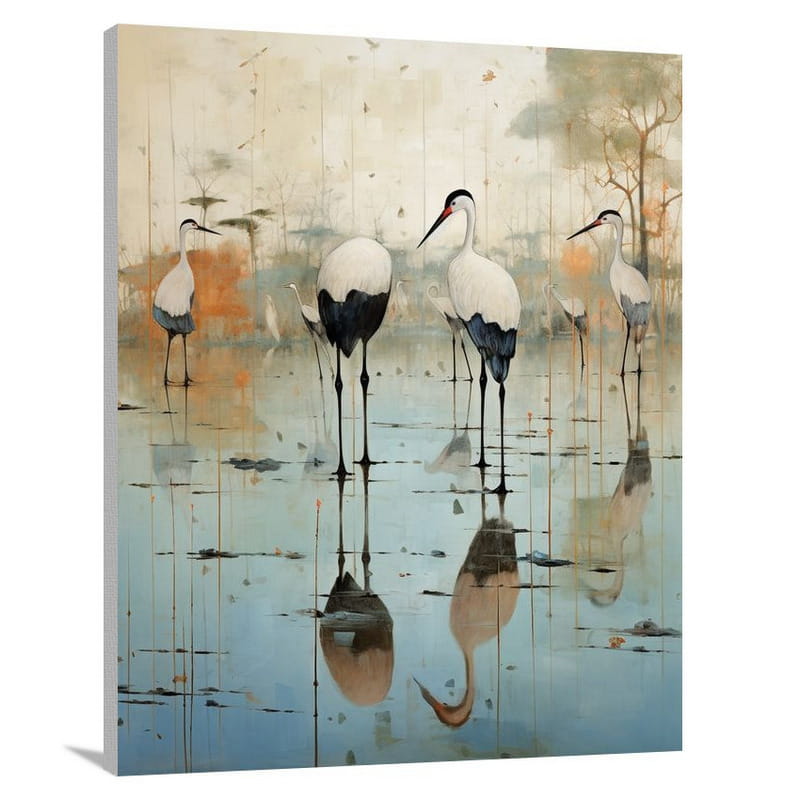 Stork's Reflections - Canvas Print