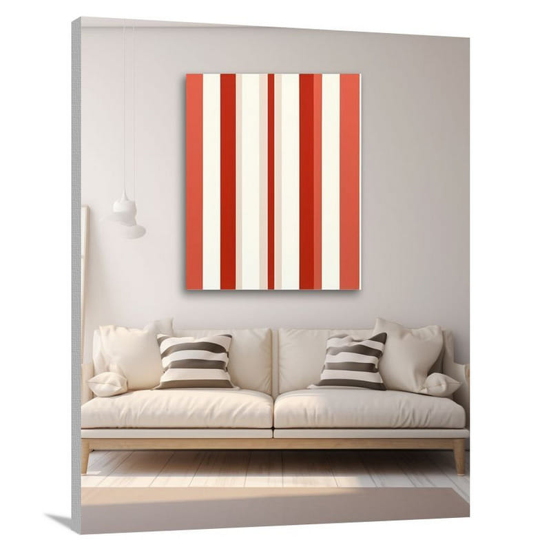 Striped Harmony - Minimalist 2 - Canvas Print