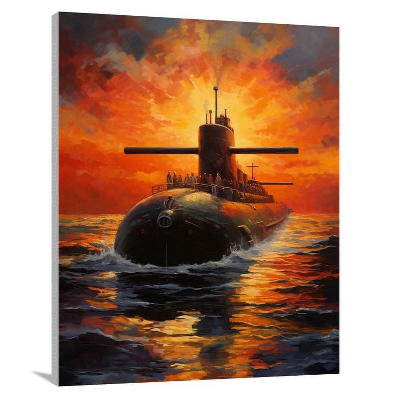 Submarine's Embrace - Contemporary Art - Canvas Print