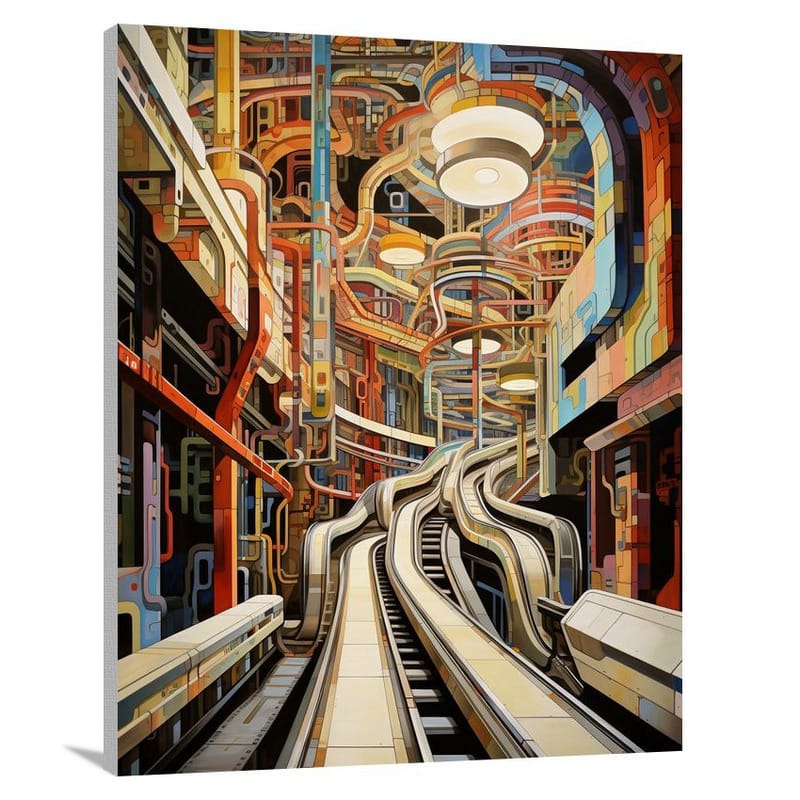 Subway Labyrinth - Contemporary Art - Canvas Print