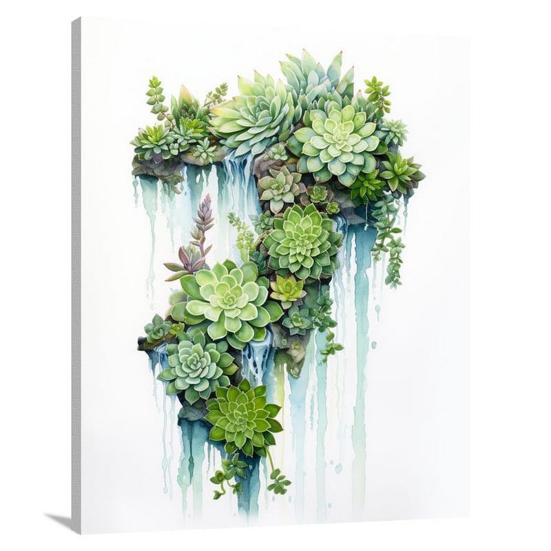 Succulent Cascade - Canvas Print