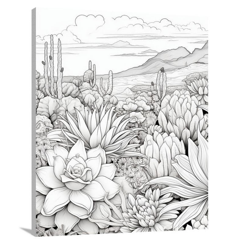 Succulent Oasis - Canvas Print