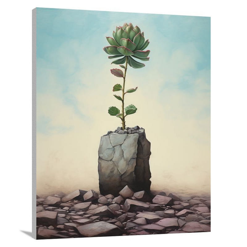 Succulent Resilience - Contemporary Art - Canvas Print