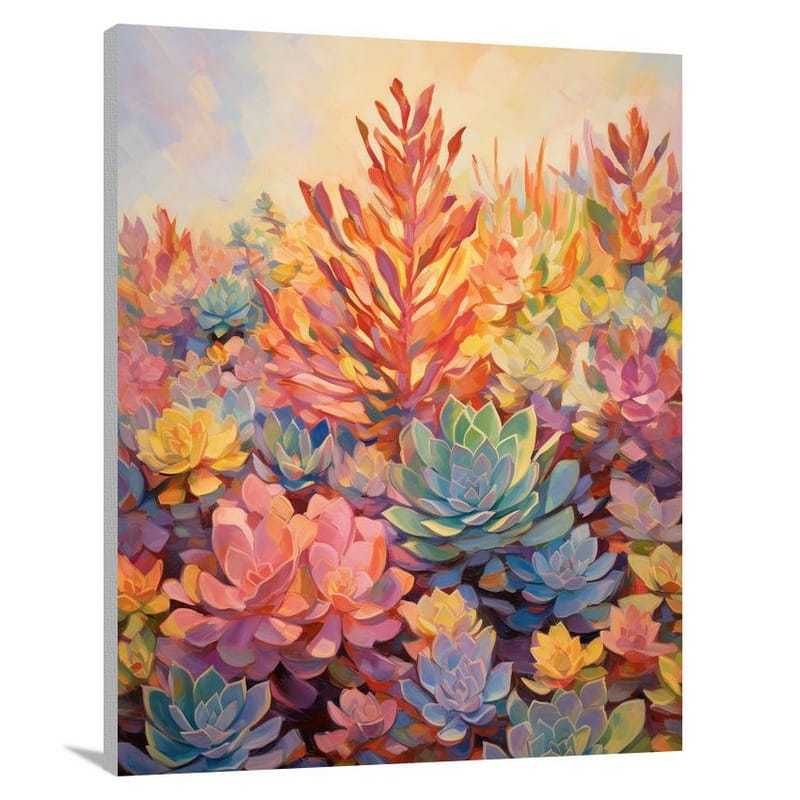 Succulent Symphony - Canvas Print