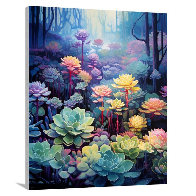 Succulent Symphony - Pop Art - Canvas Print