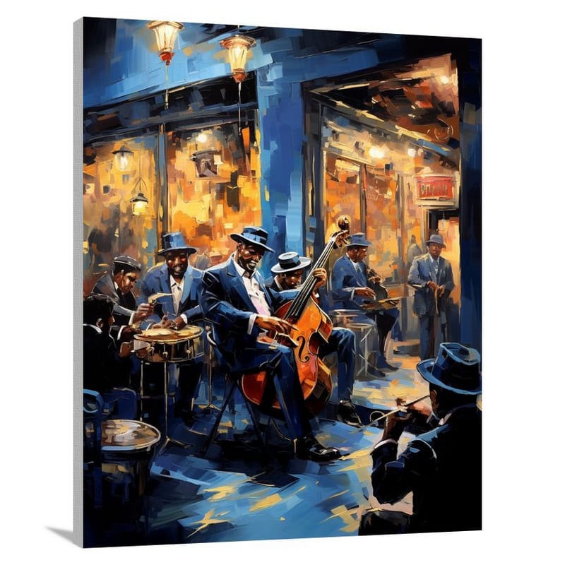 Sultry Serenade: Blues Music - Canvas Print