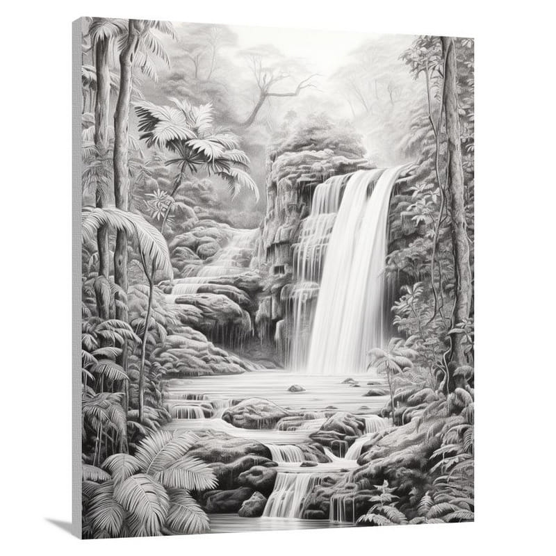 Summer's Serenity - Black And White - Canvas Print