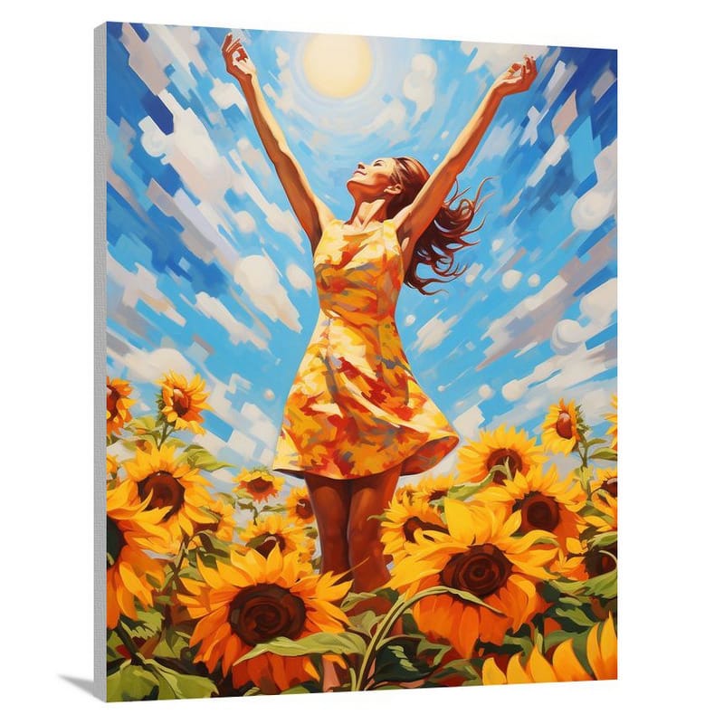 Summer's Sunflower Dance - Canvas Print