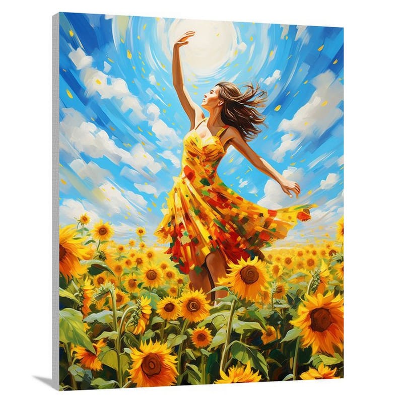 Summer's Sunflower Symphony - Canvas Print