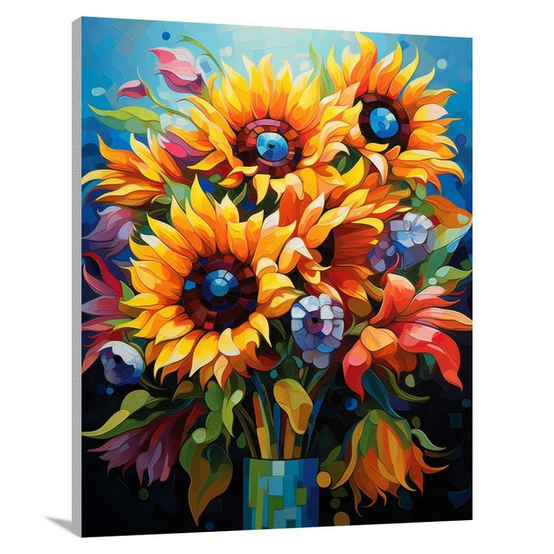 Sunflower - Pop Art - Canvas Print