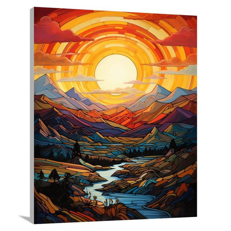 Sunrise Serenity - Contemporary Art - Canvas Print