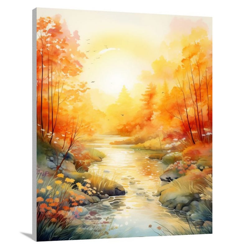 Sunrise - Watercolor - Canvas Print