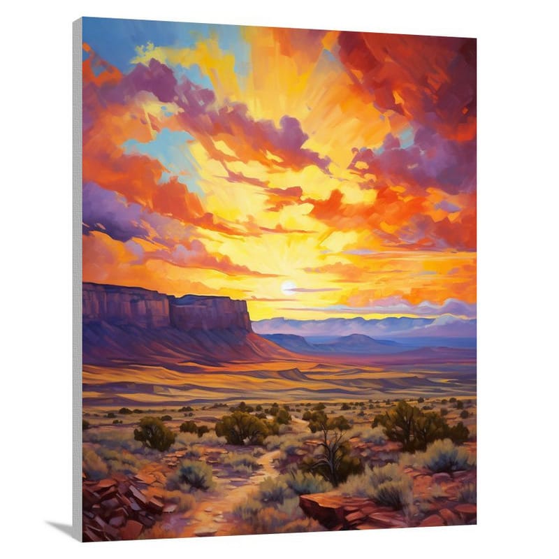 Sunset Glow over New Mexico - Canvas Print