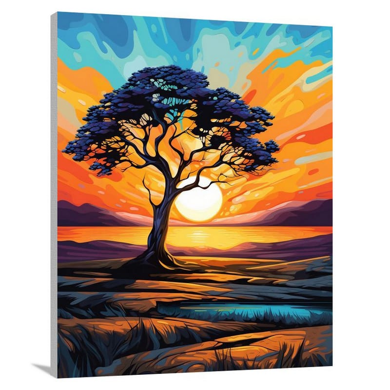 Sunset - Pop Art - Canvas Print