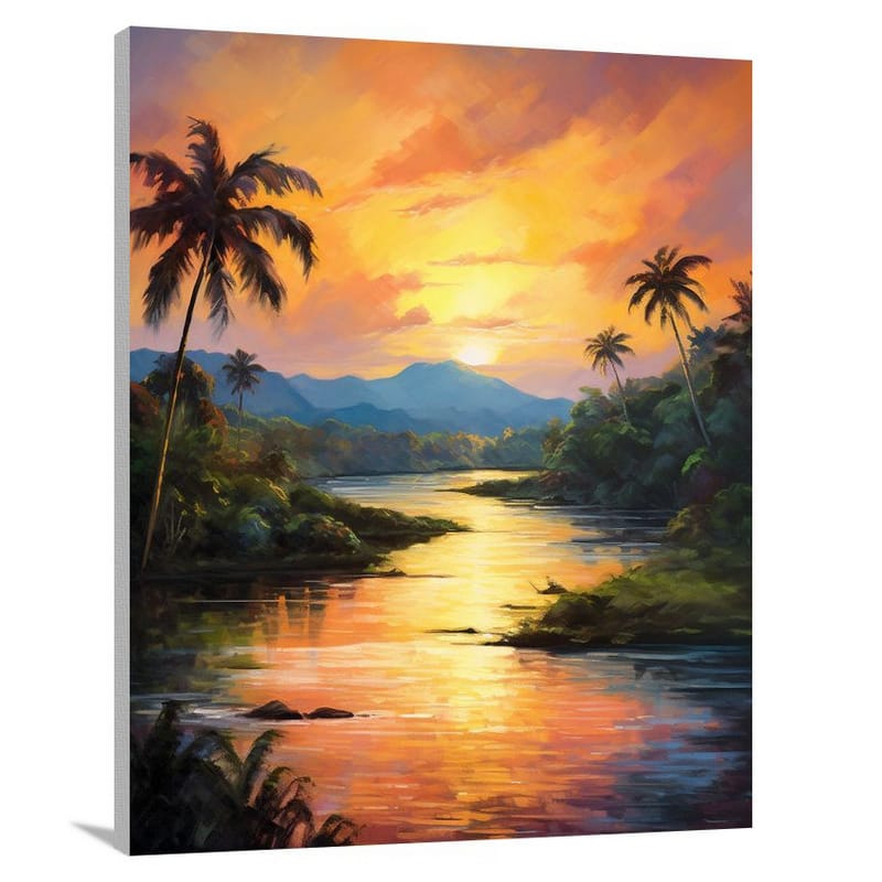 Sunset Serenade in Saint Lucia - Canvas Print