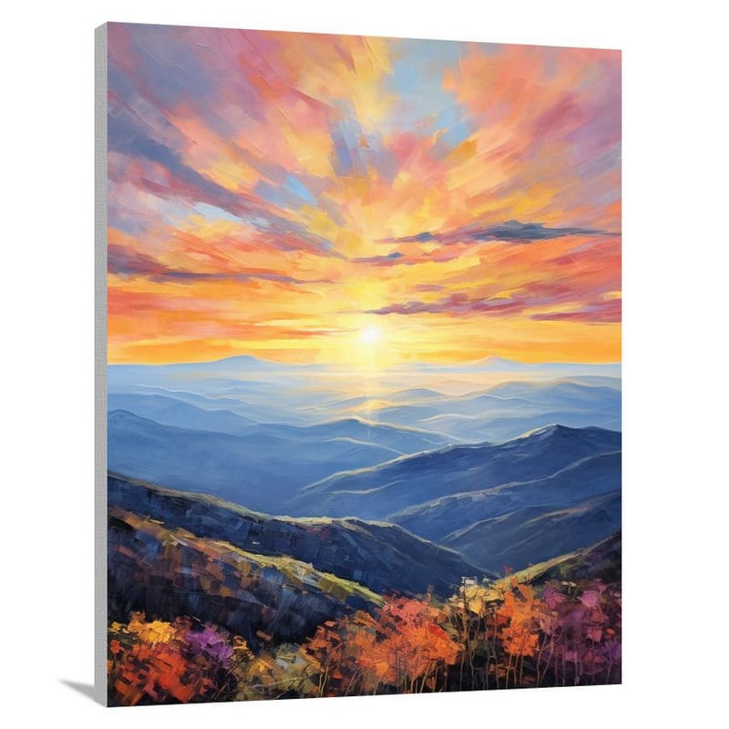 Sunset Serenade: North Carolina's Majesty - Impressionist - Canvas Print