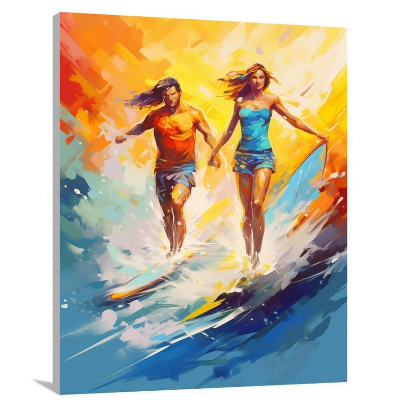 Surfing Harmony - Canvas Print