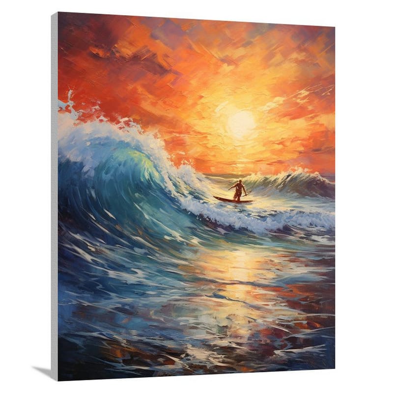 Surfing the Sunset - Canvas Print