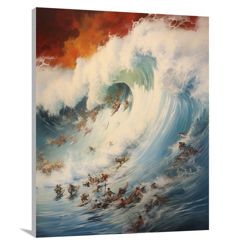 Surfing Triumph - Canvas Print