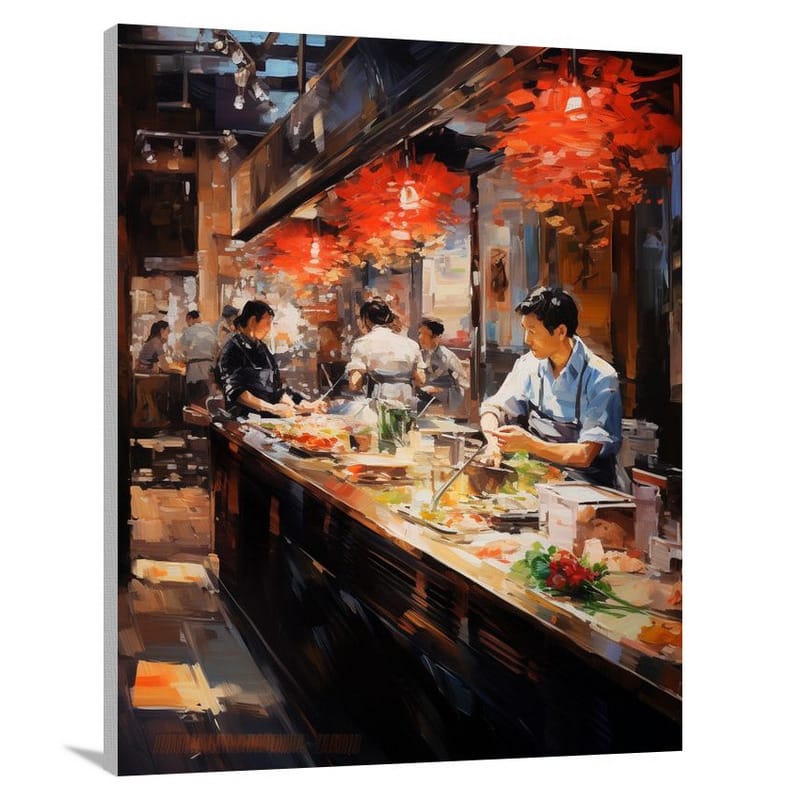 Sushi Symphony - Impressionist - Canvas Print