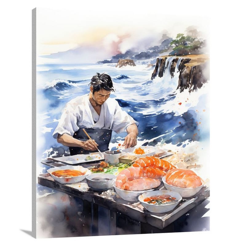 Sushi Symphony - Watercolor - Canvas Print