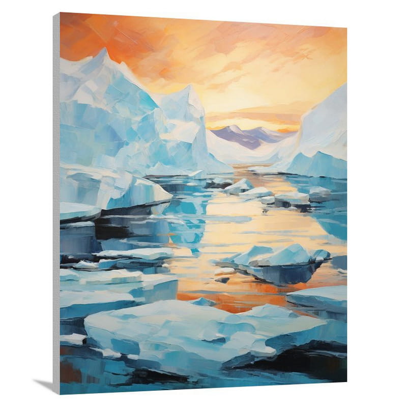 Svalbard's Frozen Symphony - Canvas Print