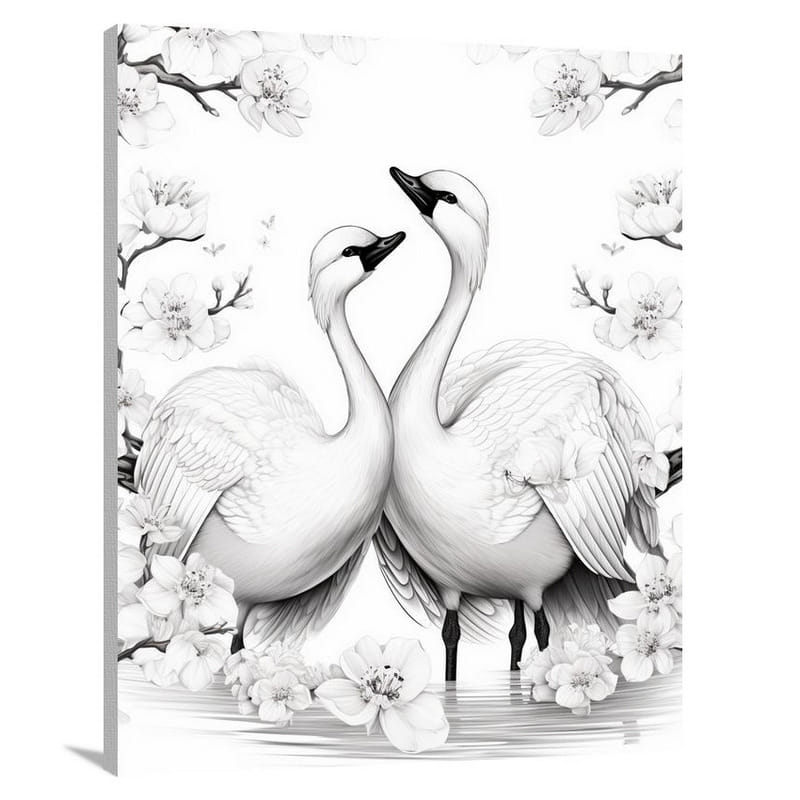 Swan Serenade - Canvas Print