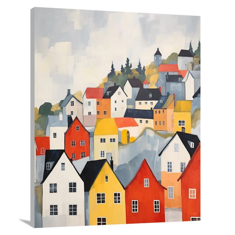 Sweden's Serene Charm - Canvas Print