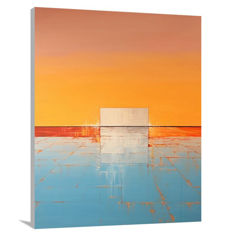 Swimming Pool Serenity - Minimalist - Canvas Print