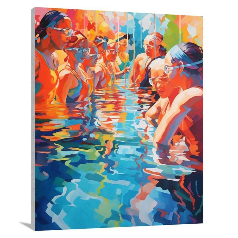 Swimming Pool Showdown - Canvas Print