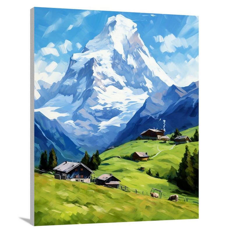 Switzerland's Alpine Symphony - Canvas Print