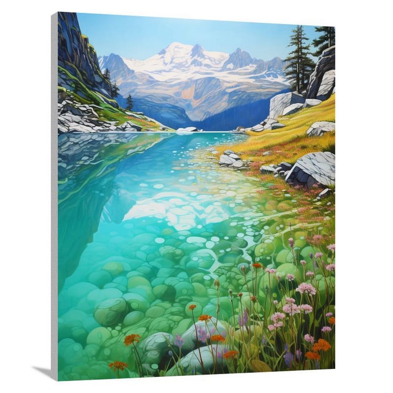 Switzerland's Serene Reflections - Canvas Print