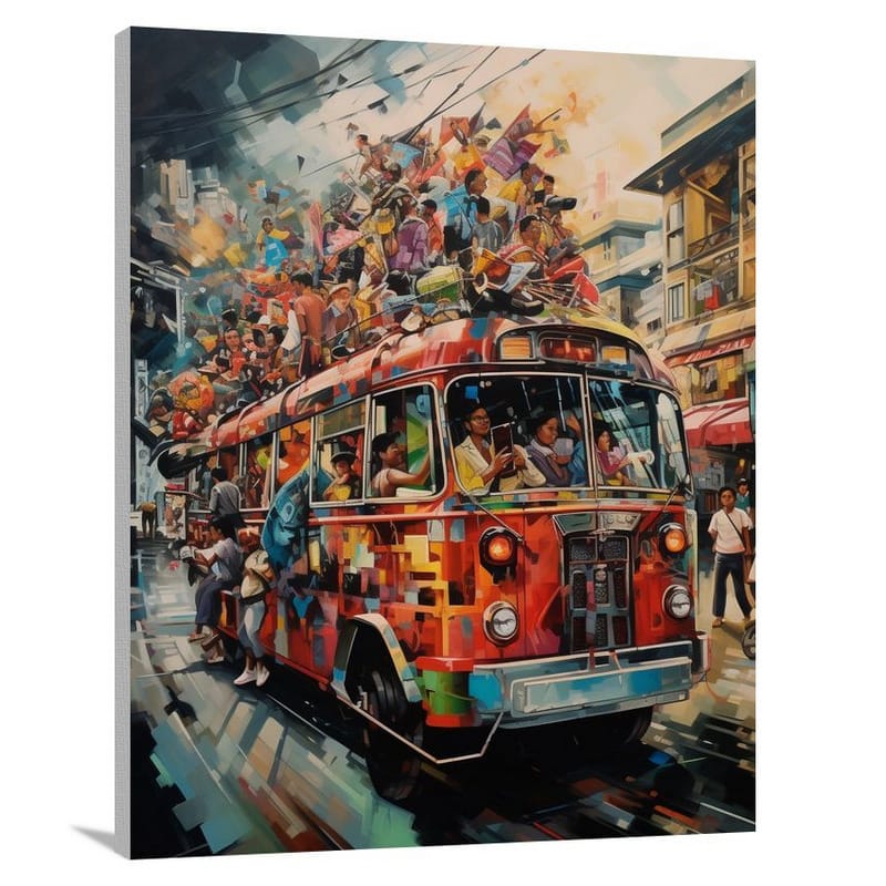 Symphony Of Jeepneys - Canvas Print