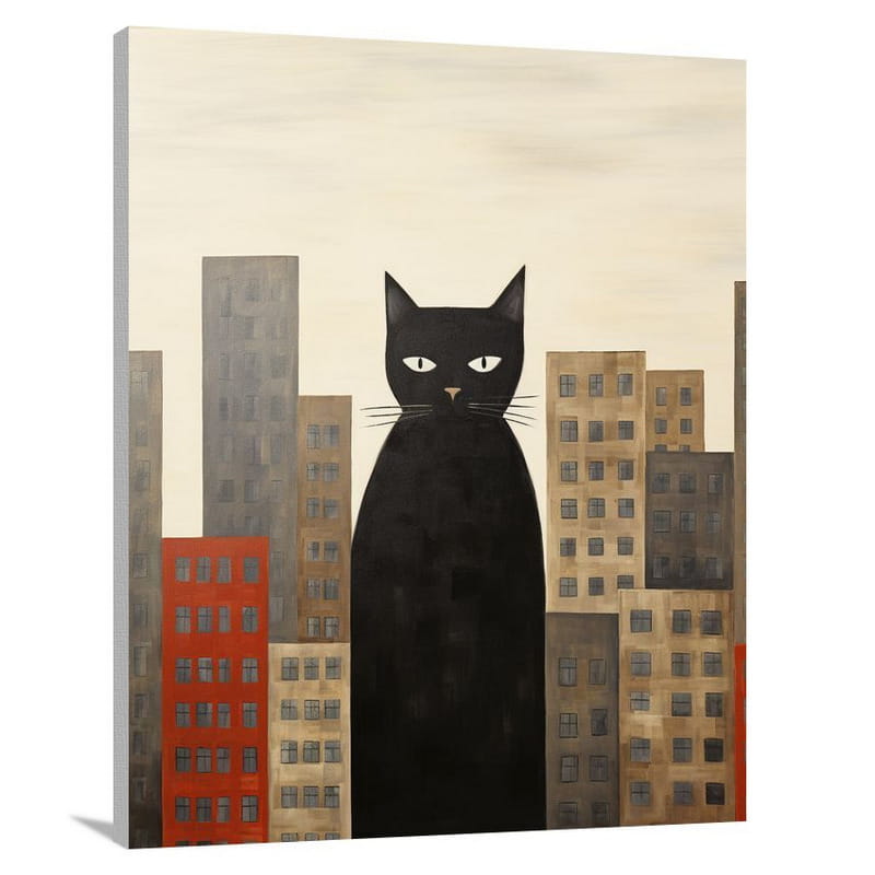 Tabby Cat in the City - Canvas Print