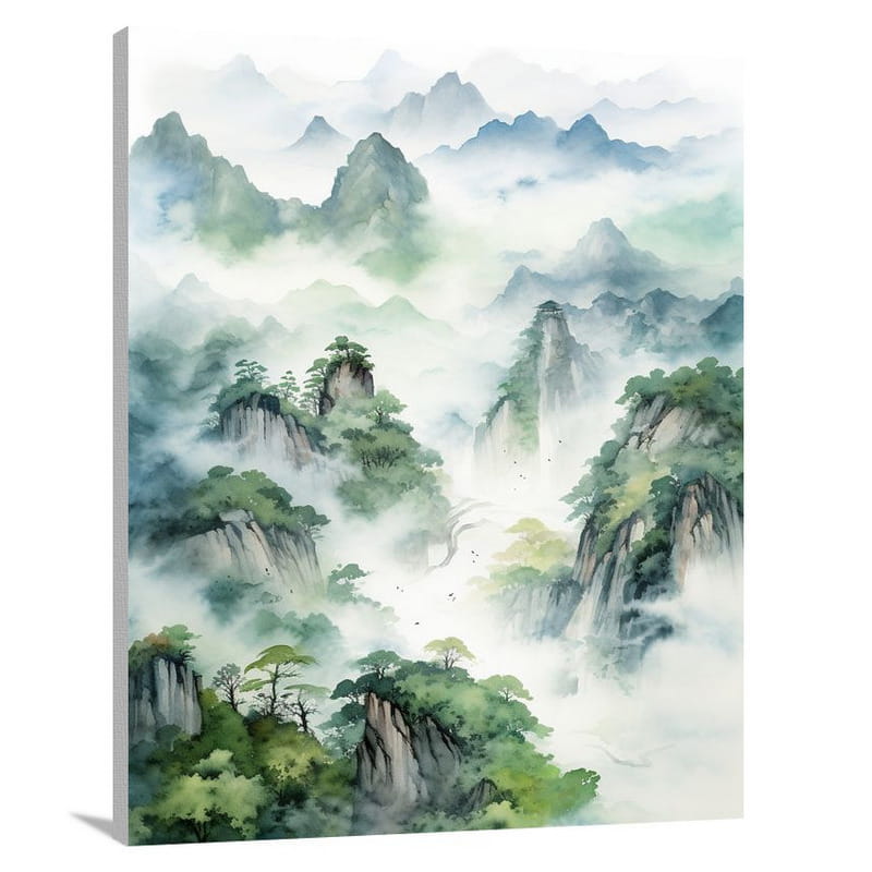 Taiwan's Misty Peaks - Canvas Print