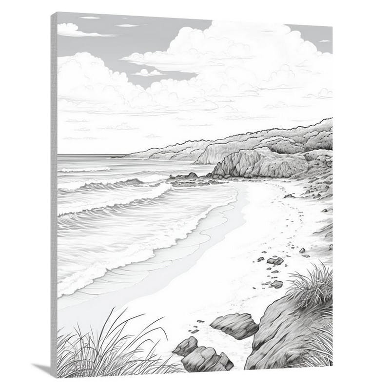 Taiwan's Tranquil Shores - Canvas Print