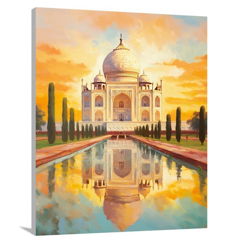 Taj Mahal: Majestic Dusk - Canvas Print