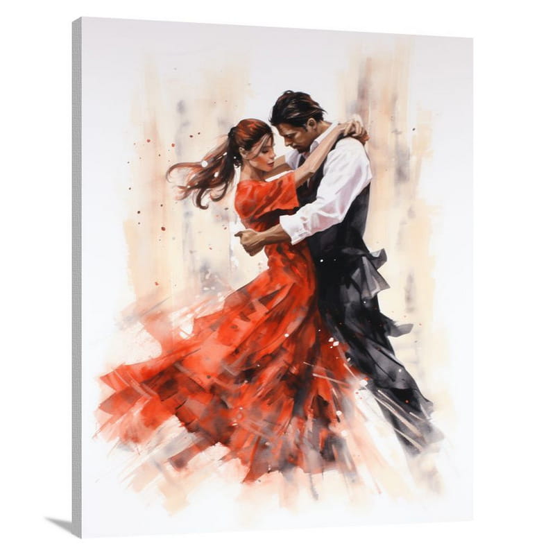 Tango Rhapsody - Watercolor 2 - Canvas Print