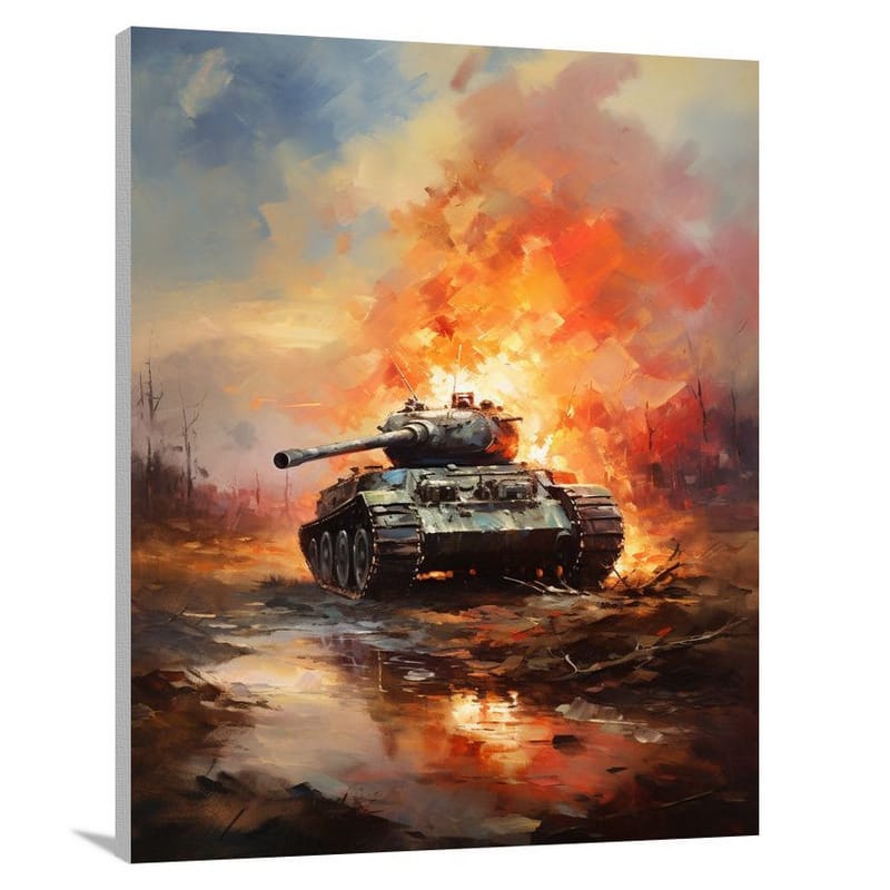 Tank Inferno - Impressionist - Canvas Print