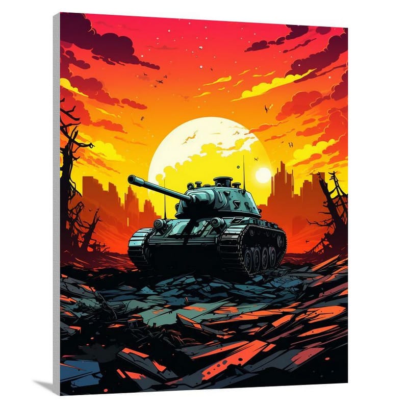 Tank Sunset - Canvas Print