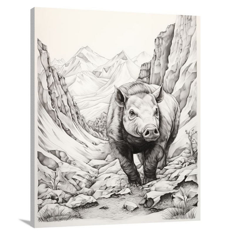 Tapir's Journey - Canvas Print