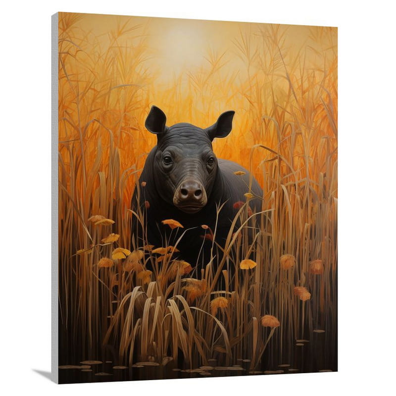 Tapir's Serene Haven - Canvas Print