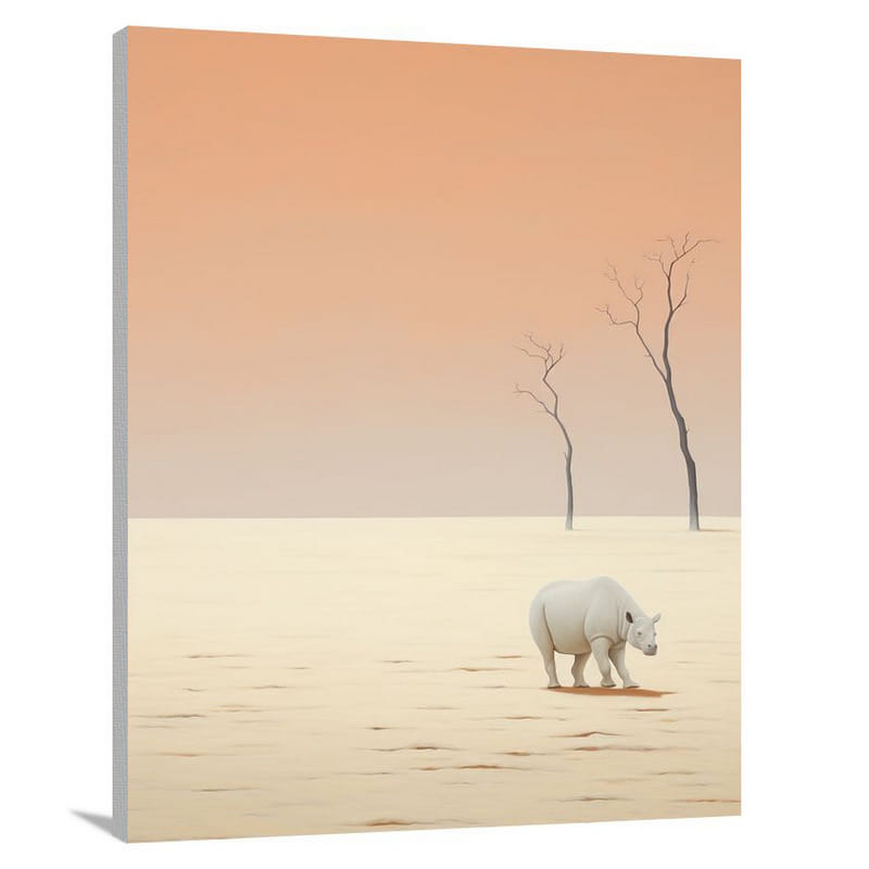 Tapir's Solitary Journey - Minimalist - Canvas Print