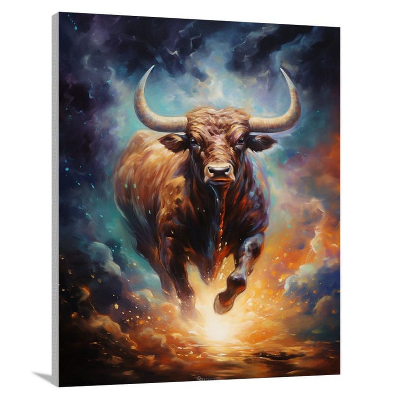 Taurus, Astrology: Celestial Charge. - Canvas Print