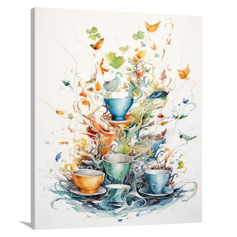 Tea's Ethereal Dance - Canvas Print