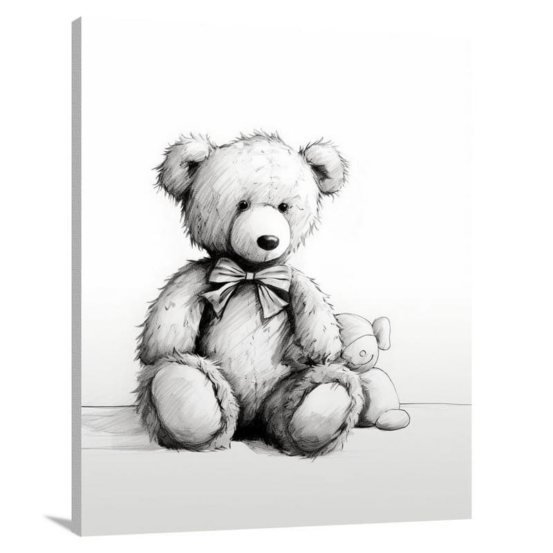 Teddy Bear's Embrace - Canvas Print